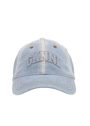 Washed denim cap Light Denim A6919 Ganni 